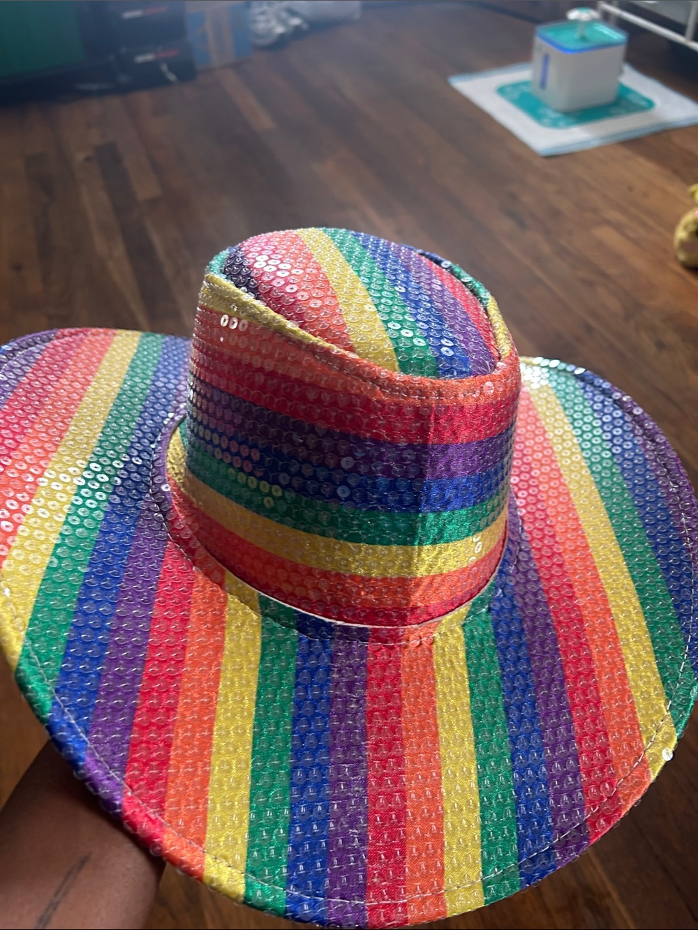 Celebrate It Rainbow Sequin Western Hat